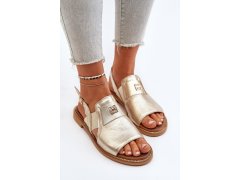 Zazoo 40385 dámské kožené sandály Zlaté 6