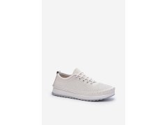 Kožené sportovní dámské tenisky beige Lalnai 1