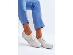 Kožené sportovní dámské tenisky beige Lalnai 2
