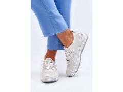 Kožené sportovní dámské tenisky beige Lalnai 7