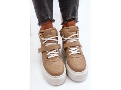 Zazoo 3450 dámské kožené tenisky Beige 2
