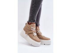 Zazoo 3450 dámské kožené tenisky Beige 4