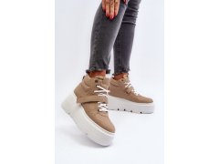 Zazoo 3450 dámské kožené tenisky Beige 5
