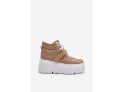 Zazoo 3450 dámské kožené tenisky Beige 6