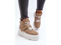 Zazoo 3450 dámské kožené tenisky Beige 8