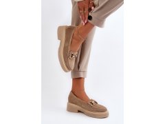 Zazoo 3429 semišové dámské mokasíny s ozdobou Beige 7