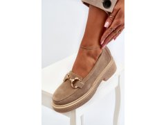 Zazoo 3429 semišové dámské mokasíny s ozdobou Beige 8