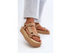 Dámské sandály na platformě béžové Edireda 3