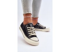 Nízké dámské tenisky big star nn274269 Černé 7