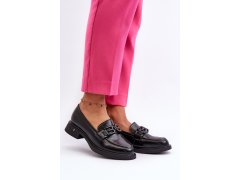 Elegantní černé dámské kožené mokasíny Triana 3