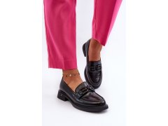 Elegantní černé dámské kožené mokasíny Triana 4