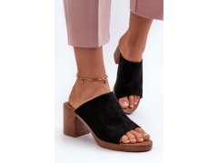 Elegantní lehké dámské sandály na podpatku béžové Varnila 4