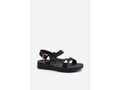 Vonné sandály na suchý zip zaxy ll285062 Černé 1