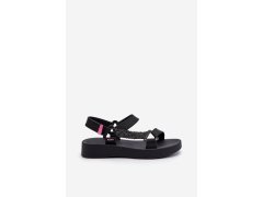 Vonné sandály na suchý zip zaxy ll285062 Černé 3