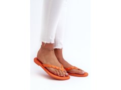 Ploché pružné sandály japonské dámské zaxy jj285254 Oranžové 2