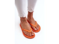 Ploché pružné sandály japonské dámské zaxy jj285254 Oranžové 6