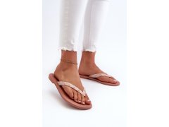 Ploché pružné dámské žabky zaxy jj285298 Růžové 3