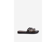 Dámské ploché gumové žabky 26727 ipanema puffer tiras fem Černé 6
