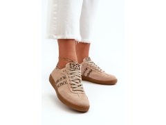 Zazoo n1068 semišové nízké dámské tenisky Beige 1