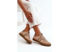 Zazoo n1068 semišové nízké dámské tenisky Beige 7