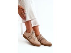 Zazoo n1068 semišové nízké dámské tenisky Beige 8