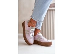 Zazoo n1068s4 dámské semišové tenisky na platformě Fialové 7