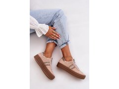 Zazoo n1068s4 dámské semišové sneakersy na platformě leopardí Růžové 3