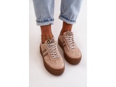 Zazoo n1068s4 dámské semišové sneakersy na platformě leopardí Růžové 8