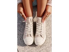 Dámské tenisky zateplené z eko kůže růžové big star OO274933 5