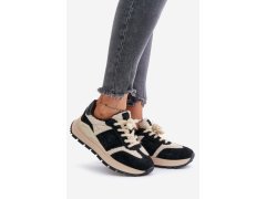 Zateplené dámské kožené sneakersy big star oo274a318 hi-poly system černé 1