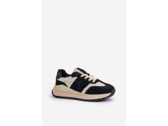 Zateplené dámské kožené sneakersy big star oo274a318 hi-poly system černé 4