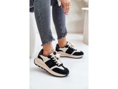 Zateplené dámské kožené sneakersy big star oo274a318 hi-poly system černé 6