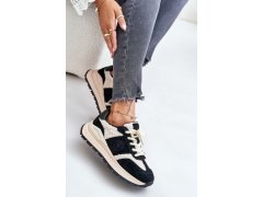 Zateplené dámské kožené sneakersy big star oo274a318 hi-poly system černé 7