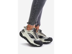 Kožené dámské sneakersy na platformě big star oo274a220 hi-poly system Bílá-Černá 4