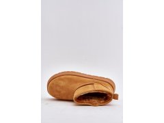Nízké dámské sněhule na platformě s&nbsp;teplou podšívkou camel Saldren 4