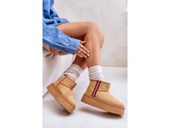 Dámské zimní boty na platformě s&nbsp;izolací camel Lomessa 6