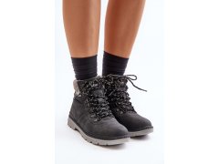 Zateplené dámské kotníkové boty lee cooper černé LCJ-24-03-3043 7