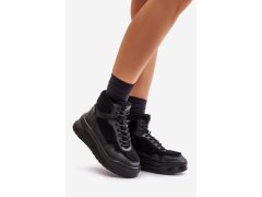 Dámské sneakersy na platformě s&nbsp;kožíškem typu beránek lee cooper lcj-24-47-3145 Černé 1