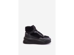 Dámské sneakersy na platformě s&nbsp;kožíškem typu beránek lee cooper lcj-24-47-3145 Černé 7