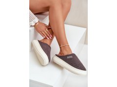 Zateplené pantofle na silné podešvi big star mm274134 tmavě Šedé 4