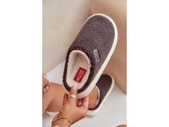 Zateplené pantofle na silné podešvi big star mm274134 tmavě Šedé 6