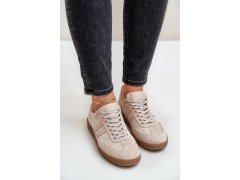 Nízké dámské semišové tenisky béžové zazoo N1068 4