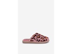 Dámské kožené pantofle leopard inblu ek000008 Růžové 6
