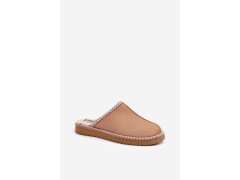 Pohodlná domácí obuv pantofle s výšivkou dámské inblu fx000021 Camel 5