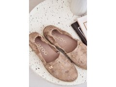 Elegantní velurové espadrilky s květinami dámské béžové zazoo 10177 6
