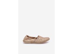 Elegantní velurové espadrilky s květinami dámské béžové zazoo 10177 7