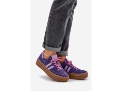 Zazoo n1068s4 dámské semišové sneakersy na platformě tmavě fialové 1