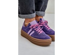 Zazoo n1068s4 dámské semišové sneakersy na platformě tmavě fialové 5