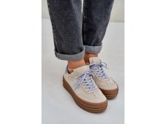Zazoo n1068s4 dámské semišové sneakersy na platformě béžové 6