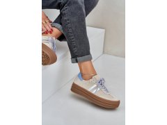 Zazoo n1068s4 dámské semišové sneakersy na platformě béžové 7